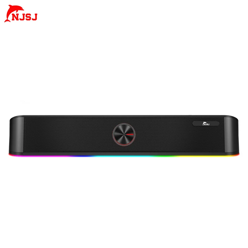 NJSJ новый дизайн RGB игровой компьютер bt динамик длинноходная звуковая панель с USB Bluetooth