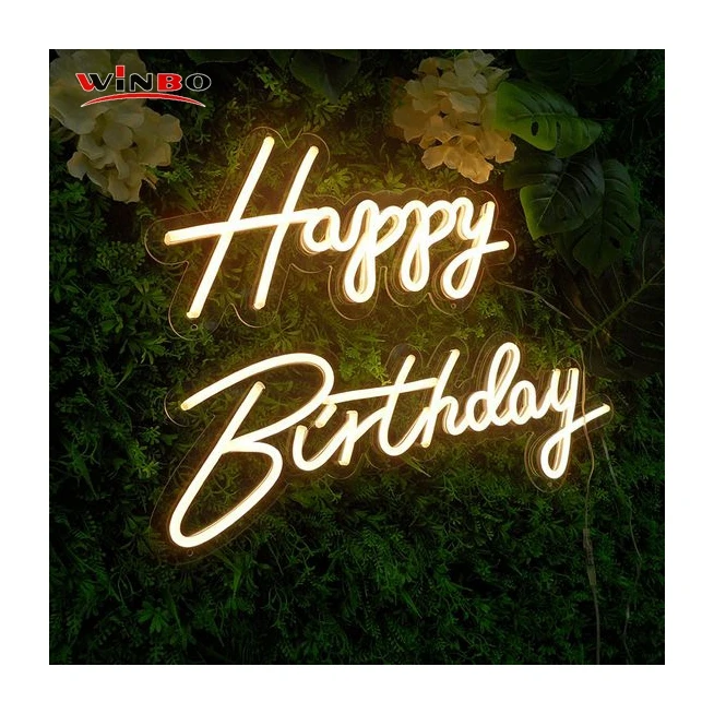 Winbo Wholesale Custom neon  business logo sign for shops  Free Design forty neon signs