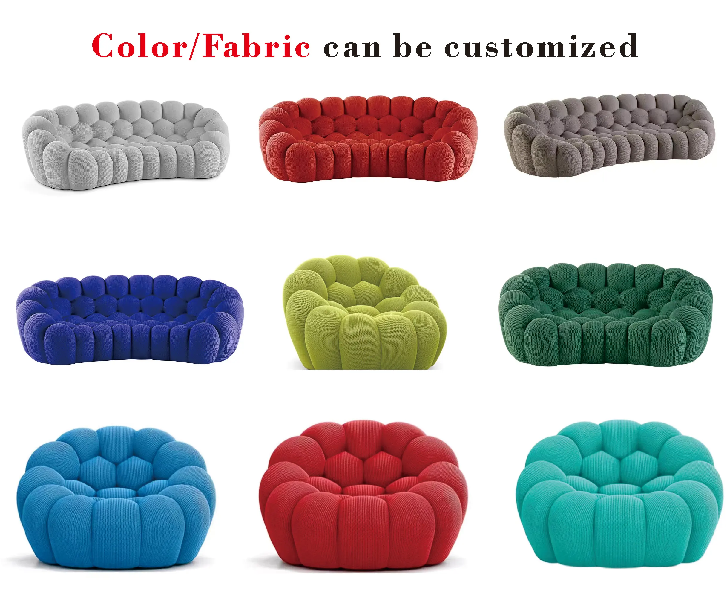 High Quality Modern Comfortable And Beautiful Italy Designer Sofa Bubble Curved Sofa By Roche Bobois