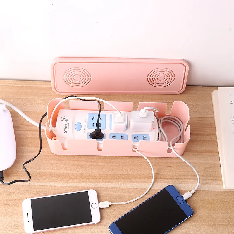 Latest Cable Storage Box Socket Tidy Organizer Wire Management Network Line Storage Case Safety Home Room Cable Organizer Box