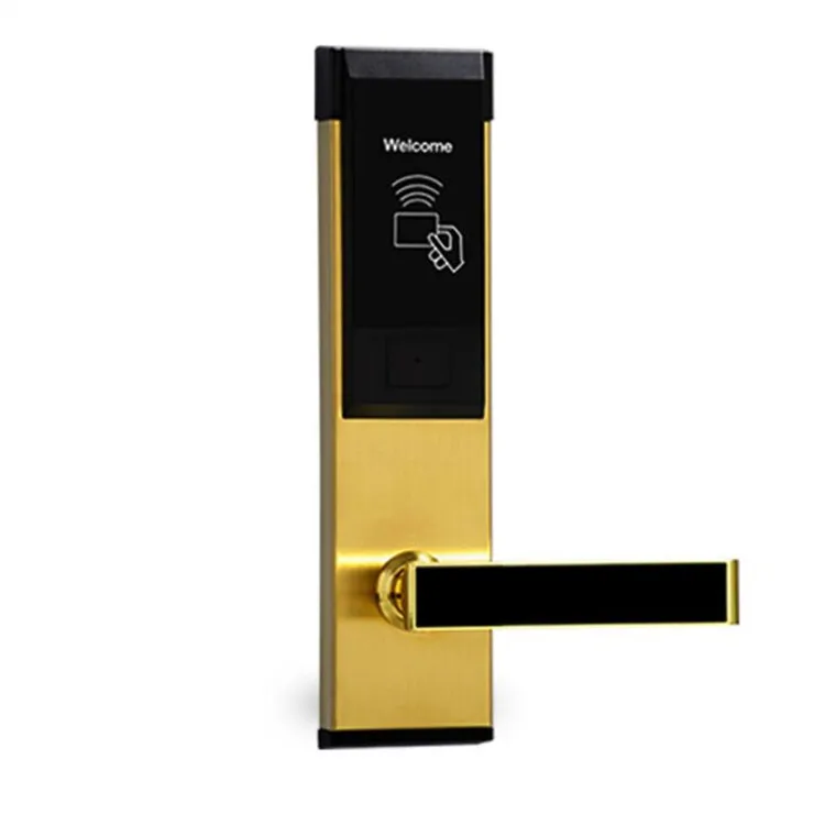 2021 Popular Hotel Room Electronic Automatic Handle Door Lock Key Card Smart Hotel Door Lock