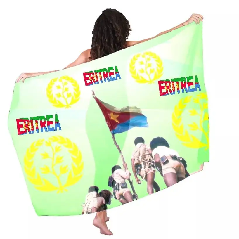 Custom Women Sarong Eritrean Flag Swimwear Beachwear Cover Up Eritrea  Price Beach Towel Sarongs In Bulk FavorableParoe Wrap OEM