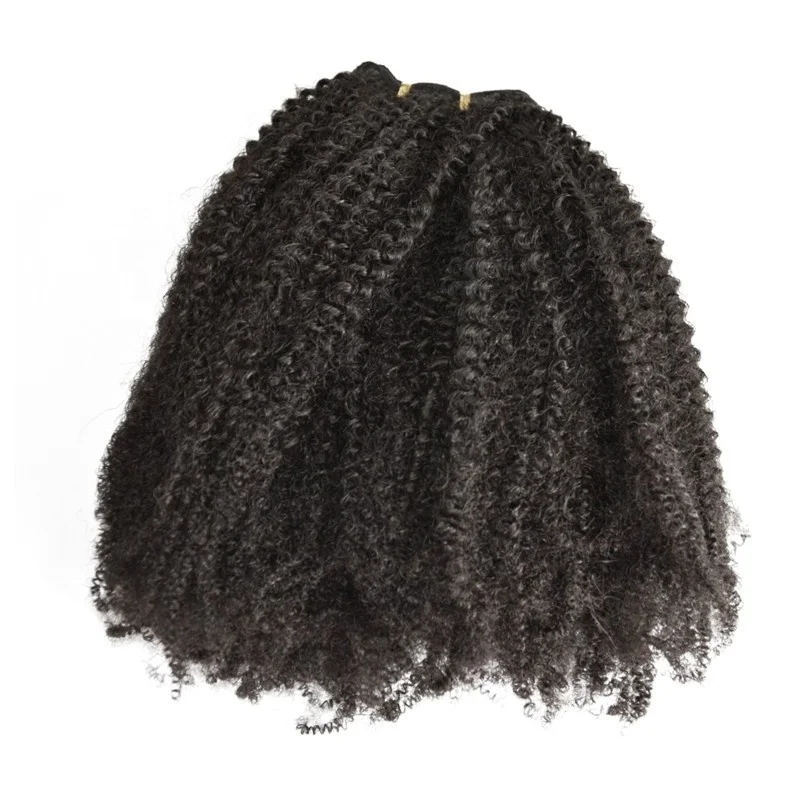 Wholesale Kinky Straight Yaki 4a 4b 4c afro kinky curly Cuticle Virgin Remy Human Hair Clip In Hair Extensions for women