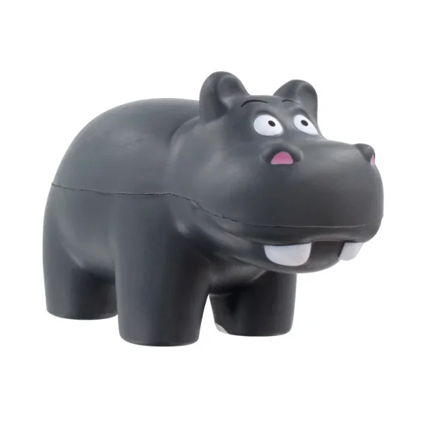 custom pu squeeze foam animal stress toy Hippo Stress Balls