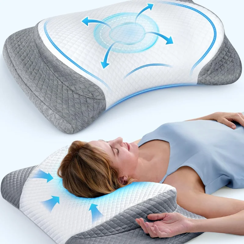 Comfort High quality butterfly shaped 100% memory foam pillow neck protection pillow