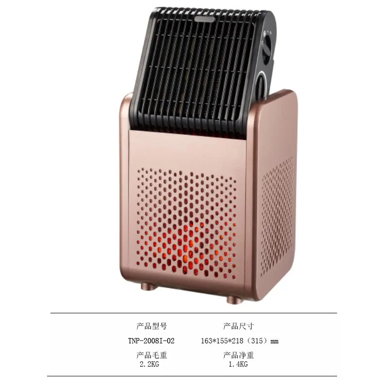 OEM Double overheat protection 02 500/1300W easy electric fireplace heater with LED flame household personal