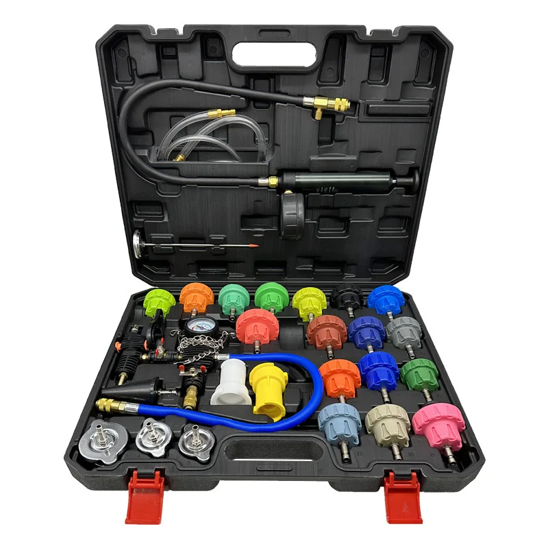 28Pcs Water Tank Leak Detector Water Tank Pumping Pressure Gauge Cooling System  Radiator Pressure Tester