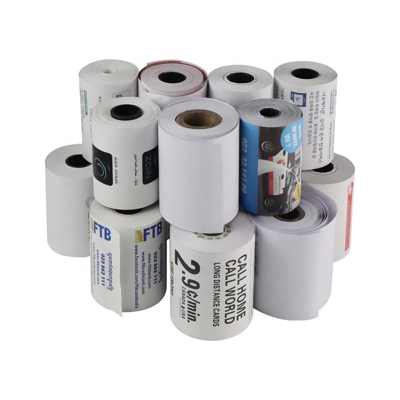 Wholesale 57mm Thermal Paper Roll BPA Free 57X30mm 57X40mm Receipt Cash Register Paper for ATM/POS/Fax Machine