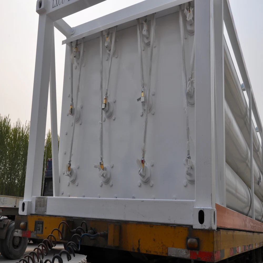 LUXI 10-12Tube 20/40 feet Payload 8420Nm3 Compressed Natural Gas Tube Skid Container