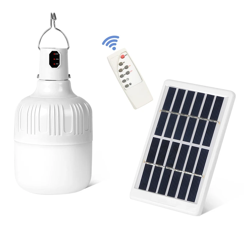 Led Rechargeable Solar Lights Usb Charging Emergency Bulb Panels Camping Lamp portable