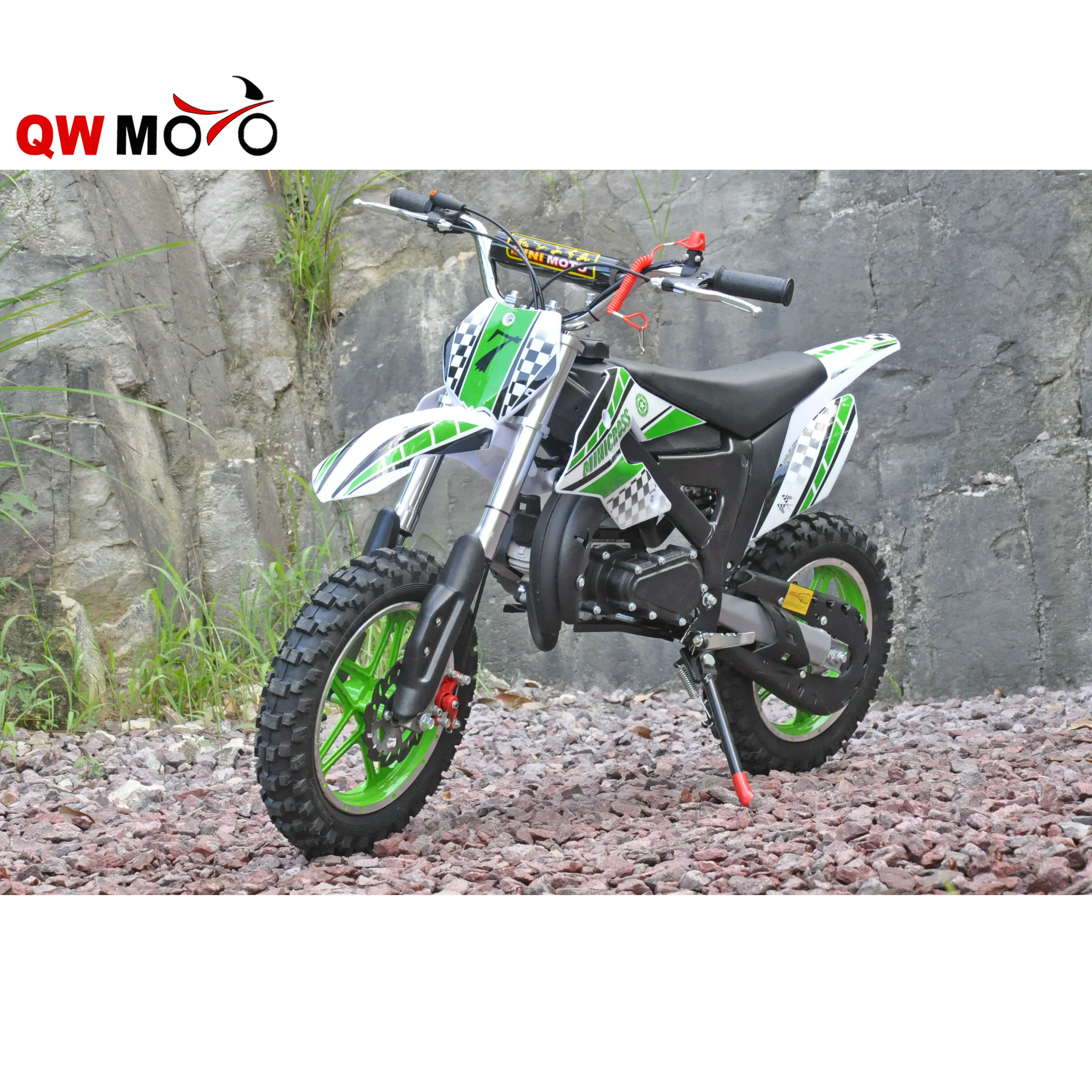 QWMOTO CE вне дорожный использовать только в том случае, 49cc 2 тактный Карманный Байк 49cc карман кросс-байк