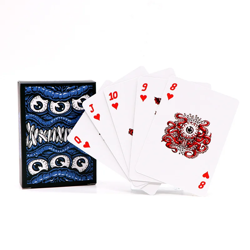Funny carton custom design gold stamping paper poker cards paper gold playing cards