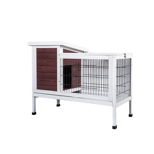 Outdoor rectangle shape rabbit hutch customized pet cages bunny wooden castle rabbit hutch garden pet cages houses