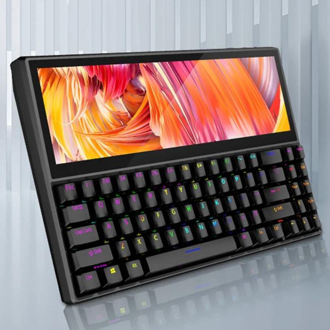 Direct Factory OFIYAA Portable Gaming Keyboard K2 Computer Portable Dual Screen Extender keyboard with Monitor
