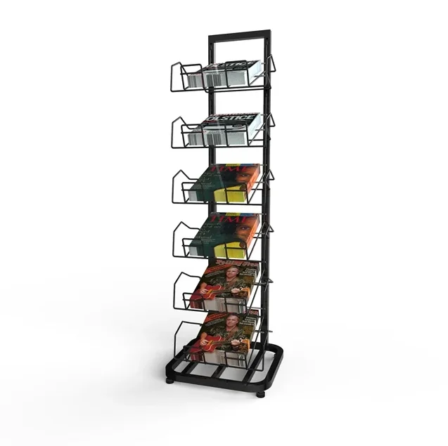 Comic Book Display Stands Metal Floor Standing Display Racks Magazine Display Holder Racks