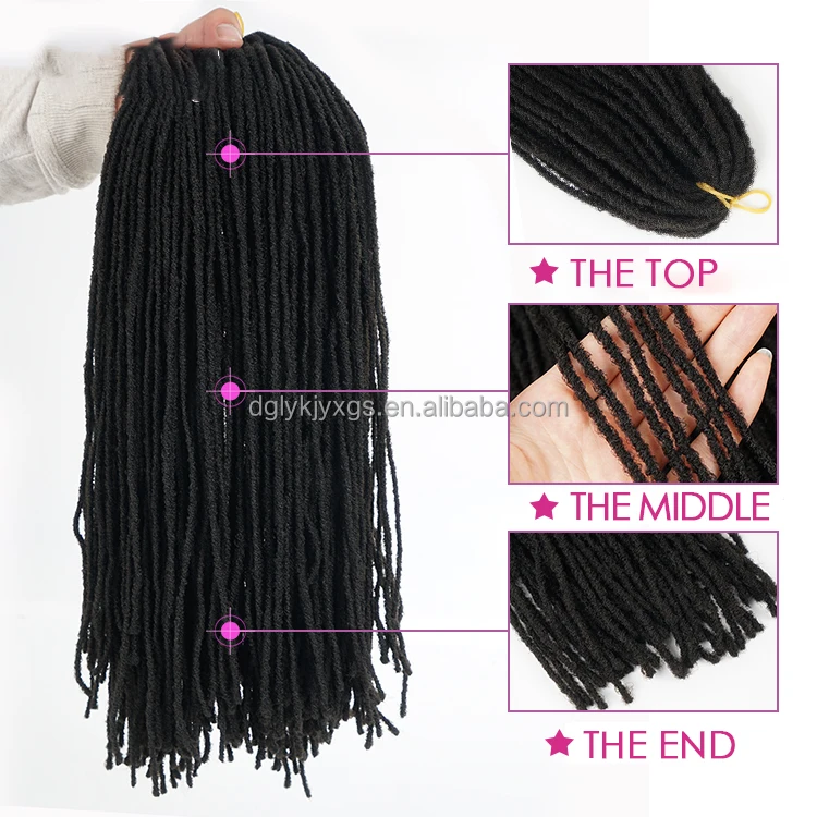 18Inch Sister Loc Synthetic Braids Crochet Hair Ombre Natural Soft Dreadlocks Sisterlocks Sister Loc Hair Extensions