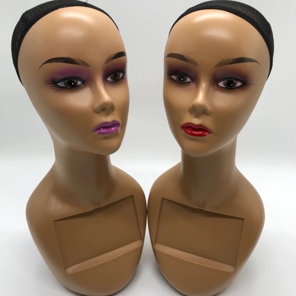 Flash Sale Women Maniquines Displaying Women Head European And American Popular Style PP Half Body Female Mannequin Head