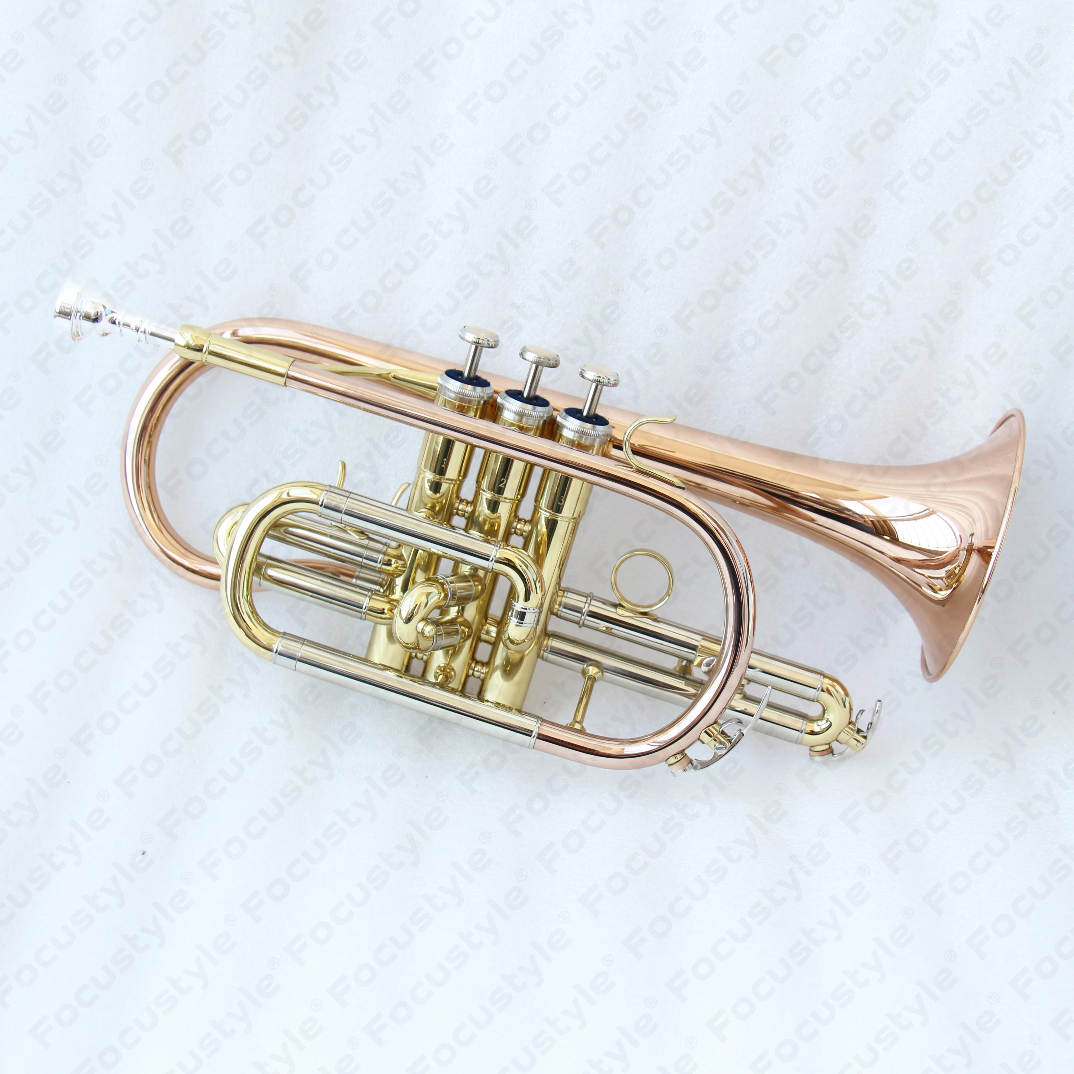 High quality cornet Brass Instrument for sale cornet instrument Gold Lacquer chinese cornet