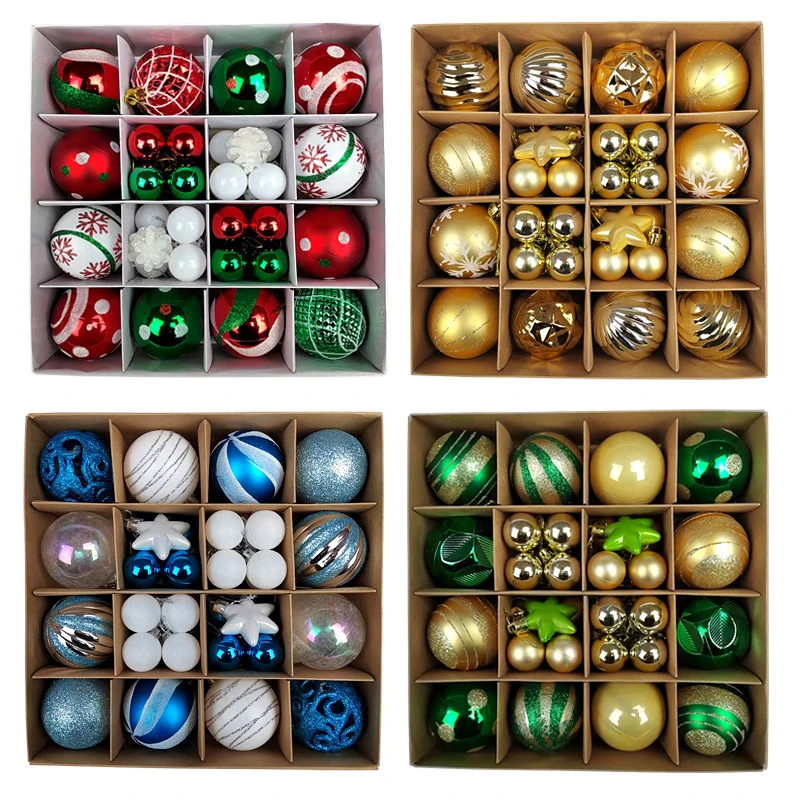 42Pcs Christmas Balls Ornaments for Xmas Christmas Tree Shatterproof Christmas Tree Decorations Hanging Ball for Holiday