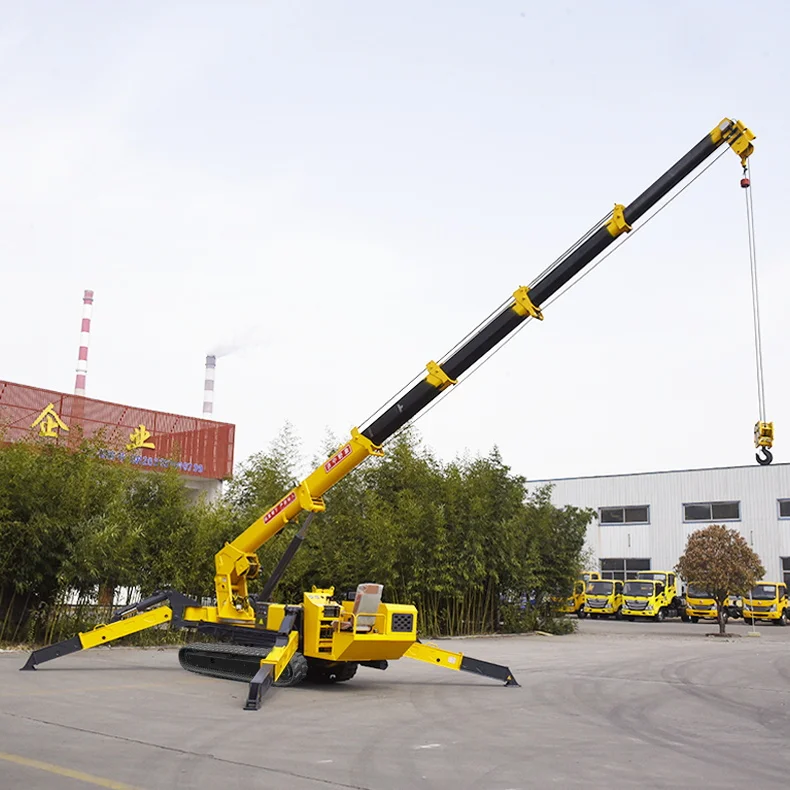 sitong 3 ton mini telescopic spider lifting crawler crane for sale