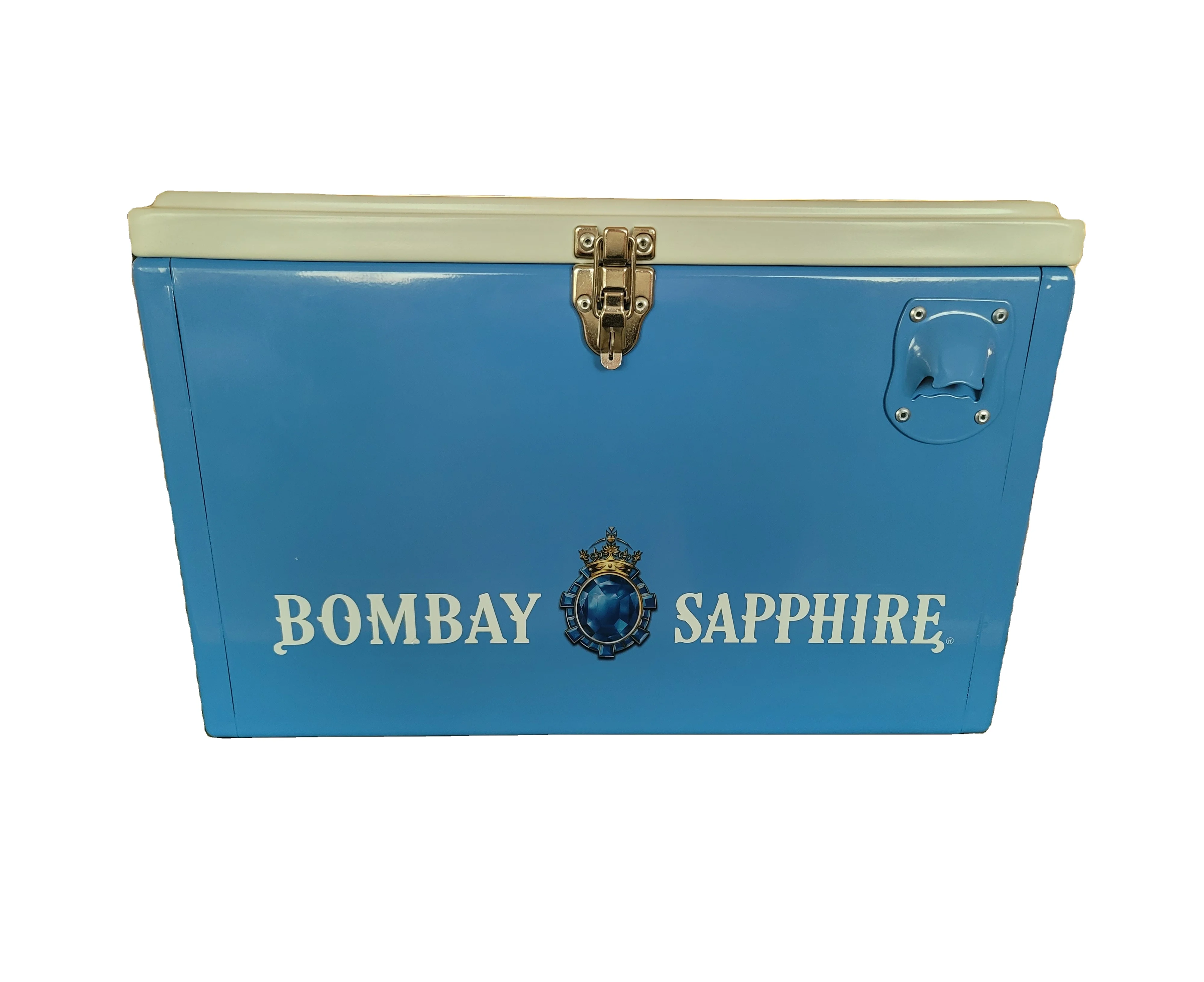 15L Outer Metal Cooler Retro Portable Ice Beverage Cooler Box