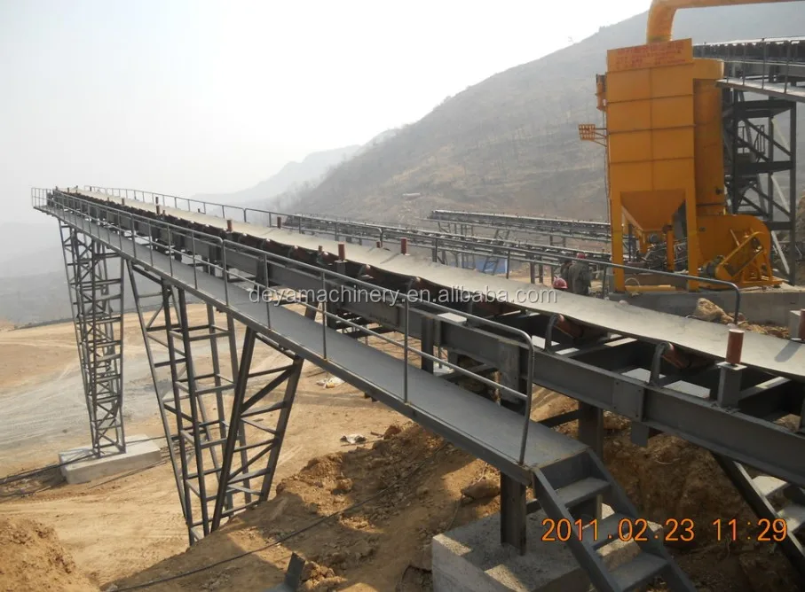 belt conveyor machine system mining quarry plant use