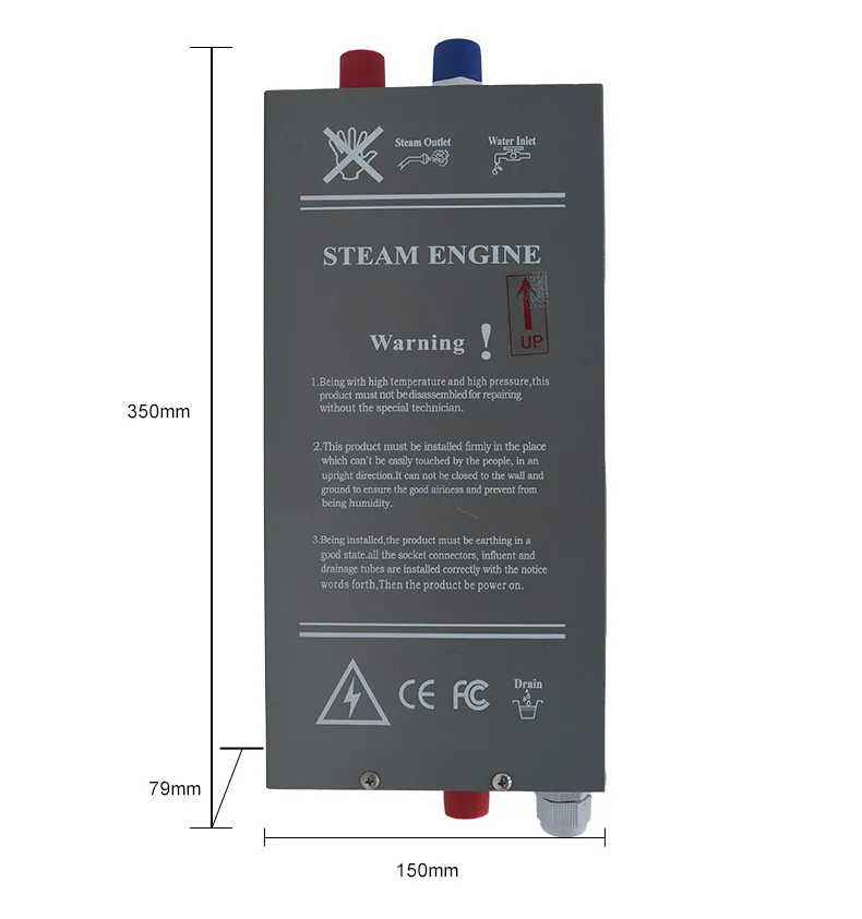 CE approved steam shower room computer control panel system KL-801 for steam room 3KW generatoring engine machine