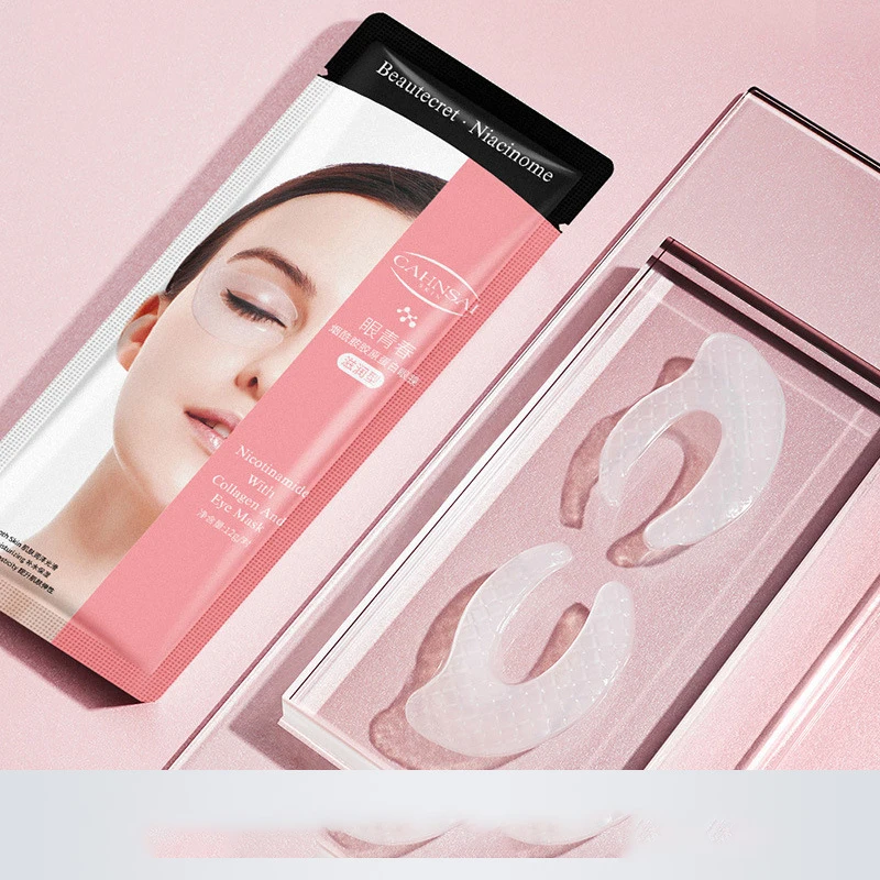 Six peptide collagen eye mask moisturizing and replenishing nicotinamide hydrogel eye mask to improve fine lines
