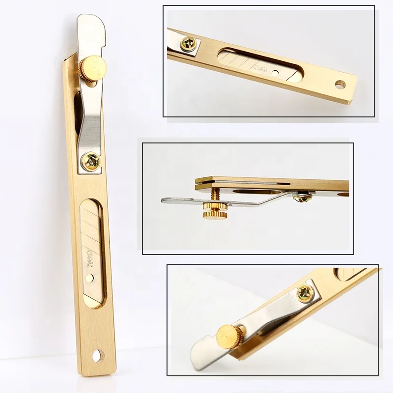 DIY Cutting Knife Brass Leather Craft Cutter Copper Trimming Knife Cutting Tool