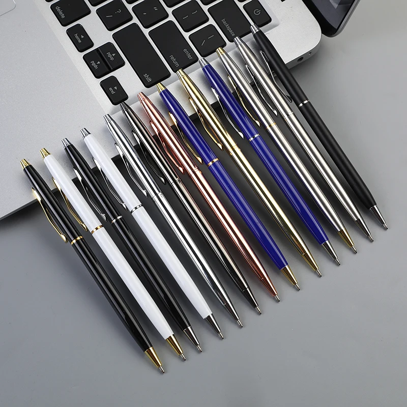 SHULI Manufacturer Wholesale Metal Pen High Quality Luxury Electroplating Black Ballpoint Pen Customized Logo Corporate Gift Pen