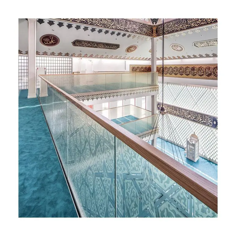 ACE Powder Coated Black Aluminum Glass Stairs  Balustrade Aluminium Balcony  And Deck  For Balcony