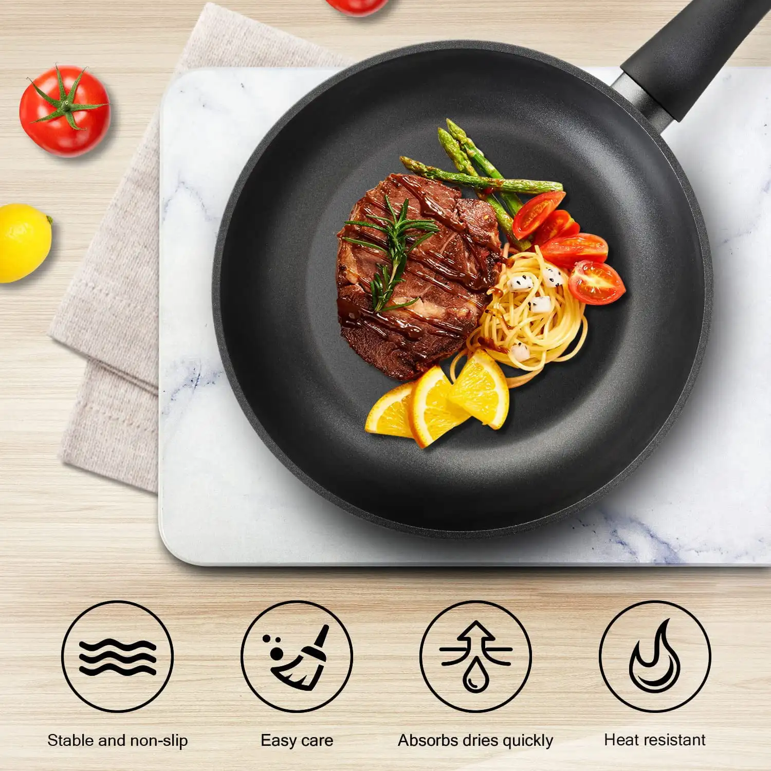 Wholesale custom Non-Slip Heat Resistant White Marble diatomite coaster tray stone dish drying mats for kitchen Counter