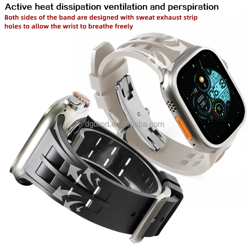 New Arrival Liquid Silicone Band for Appled Watch Ultra1/2 49mm/44mm/45mm for iWatch Series 9/8/7/6/5/4/SE