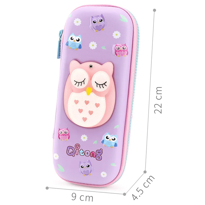 
3D cute design zip-up Storage Pens Kids children Girls back to school pencil box 
