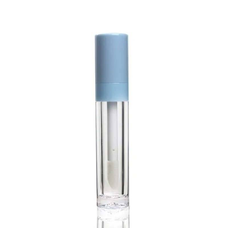 Clear cosmetic cute candy shape lip gloss containers round lipstick tube 8ml