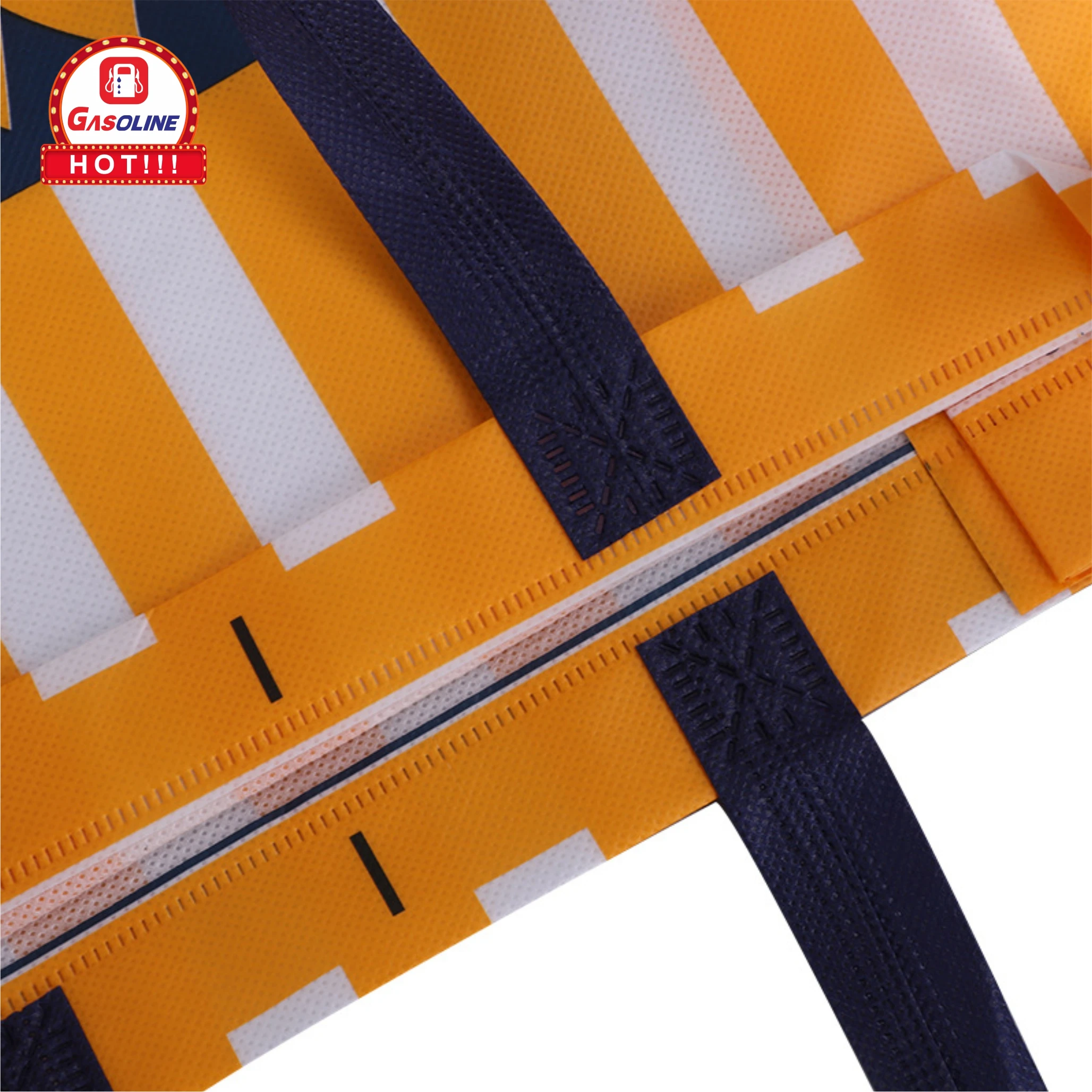 Promotional cheap wholesale full sewing multi usages custom logo printed pp laminated non woven tote shopping bag