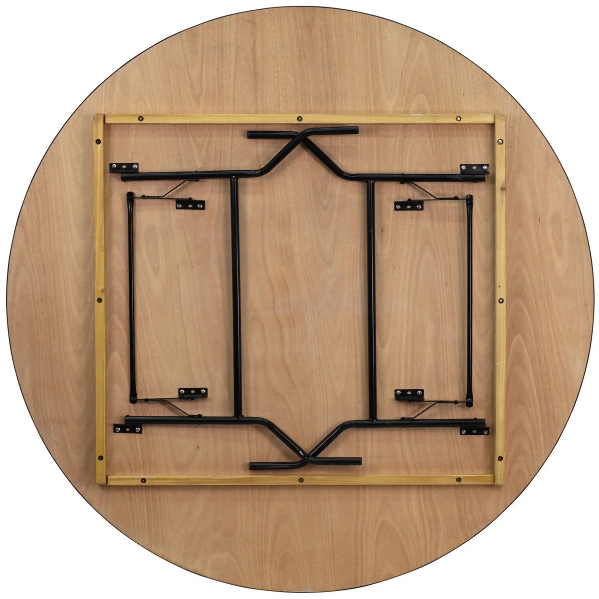 SZ 6FT Wedding Banquet Folding Table for Party and Events PlyWood Round Tables