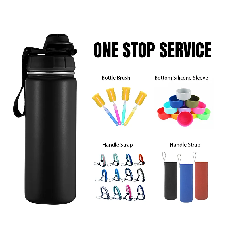 Custom Branded Logo Vacuum Insulated Stainless Steel BPA FREE SPORT Water Bottle With Flex Sip Lid
