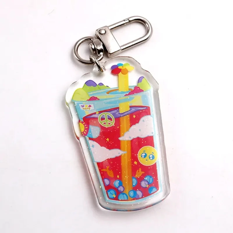 Custom Anime acrylic Keychain gift Transparent Charm Acrylic Badge Wholesale clear acrylic Pendant Custom key chains