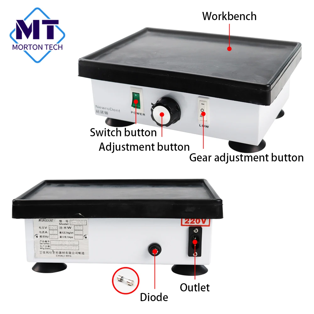 Quiet Dental Laboratory 220v/110V 50HZ/60HZ High Frequency Plaster Oscillator Vibrator