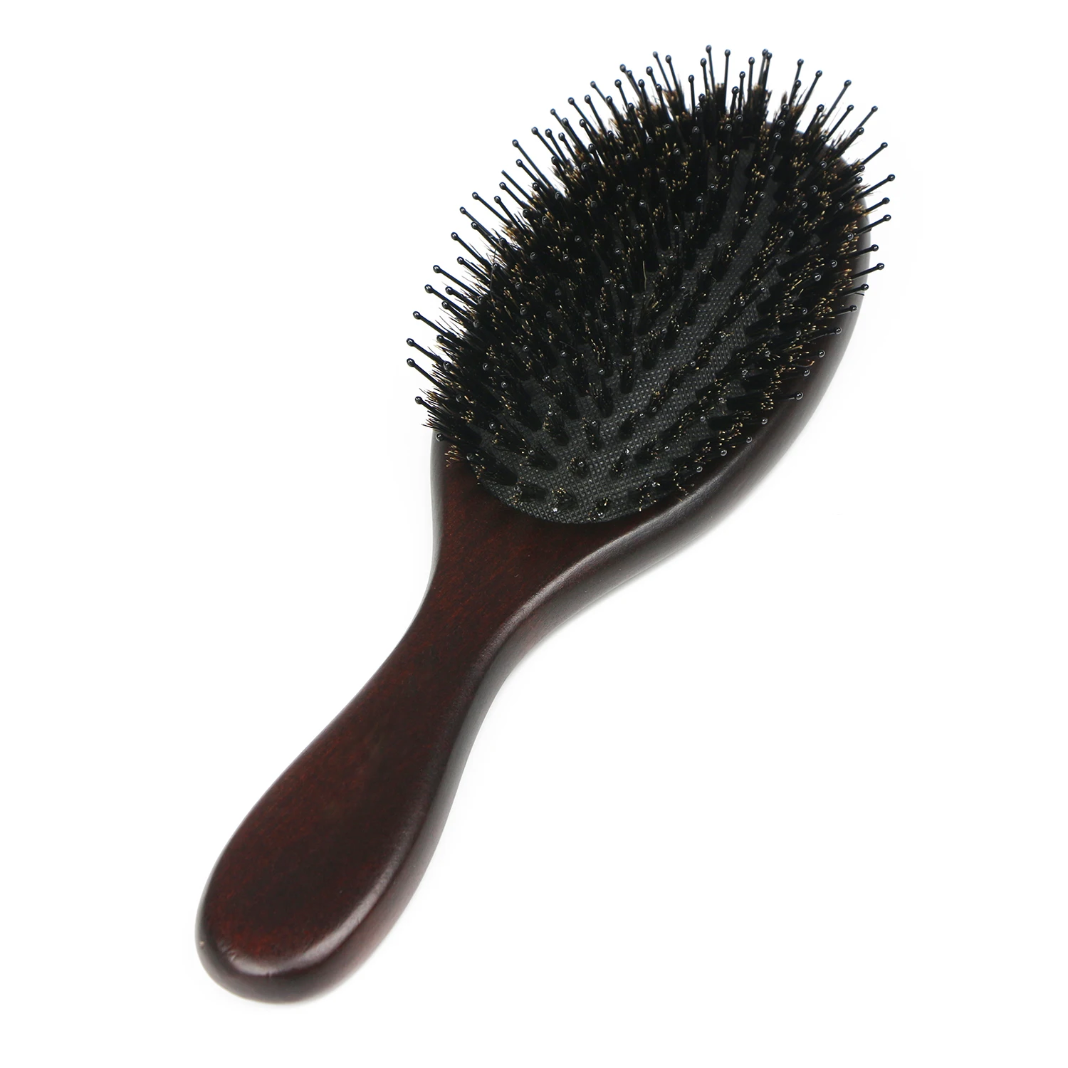 Cushion Bristle Nylon Mix Eco-friendly Bamboo Hair Brush Hair Comb Wood Paddle Detangling Boar Bristle Nylon Hair Comb Brush