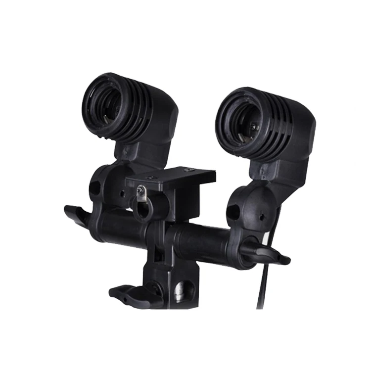 MASSA Photographic equipment Hot Sale E27 Twin Independence Power Swith Lighting Equipments Lamp Holder light  head