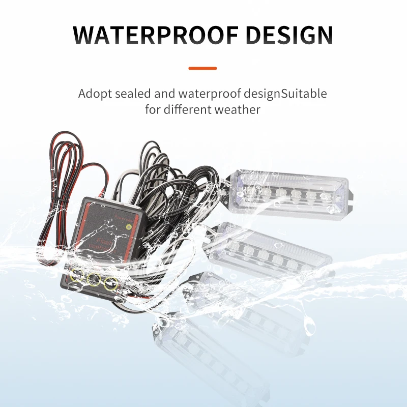 8 LEDs Remote control Car Wind Energy Car Universal Powered Daytime Running Light Auxiliary Lamp led strobe lights for trucks