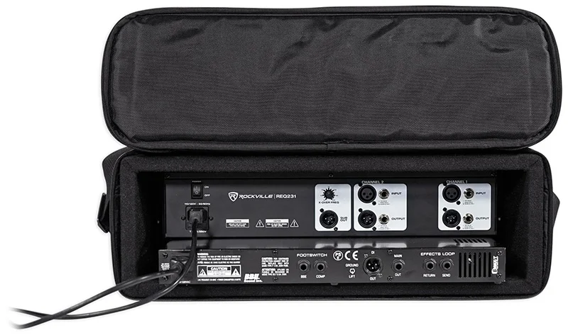 Custom 3U Rack Bag Double-Sided Case with Shoulder Strap Waterproof Travel Tote Bag Duffle Gear BAg