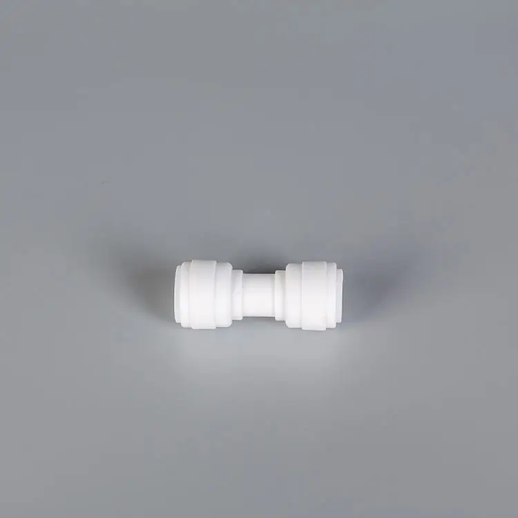 High quality 14/14 mm straight connector Shaped two open Plastic Fittings Quick Connect Pipe Fitting RO Connector