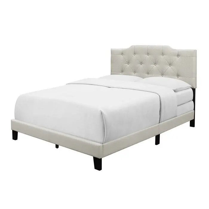 Hot sell cheap home set hotel use king size double size fabric leather bed