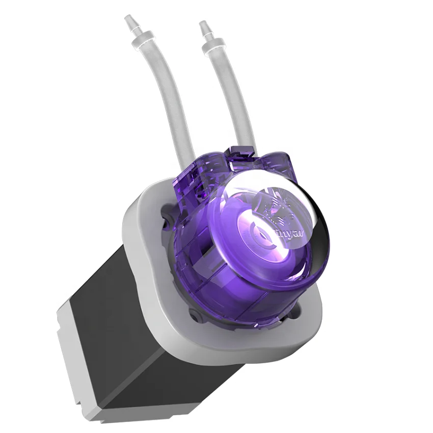 Cinyar 12V 24V DC Stepper Motor OEM Micro Peristaltic Water Transfer Pump for Lab Chemical Liquid Dosing Metering Sampling Pumps