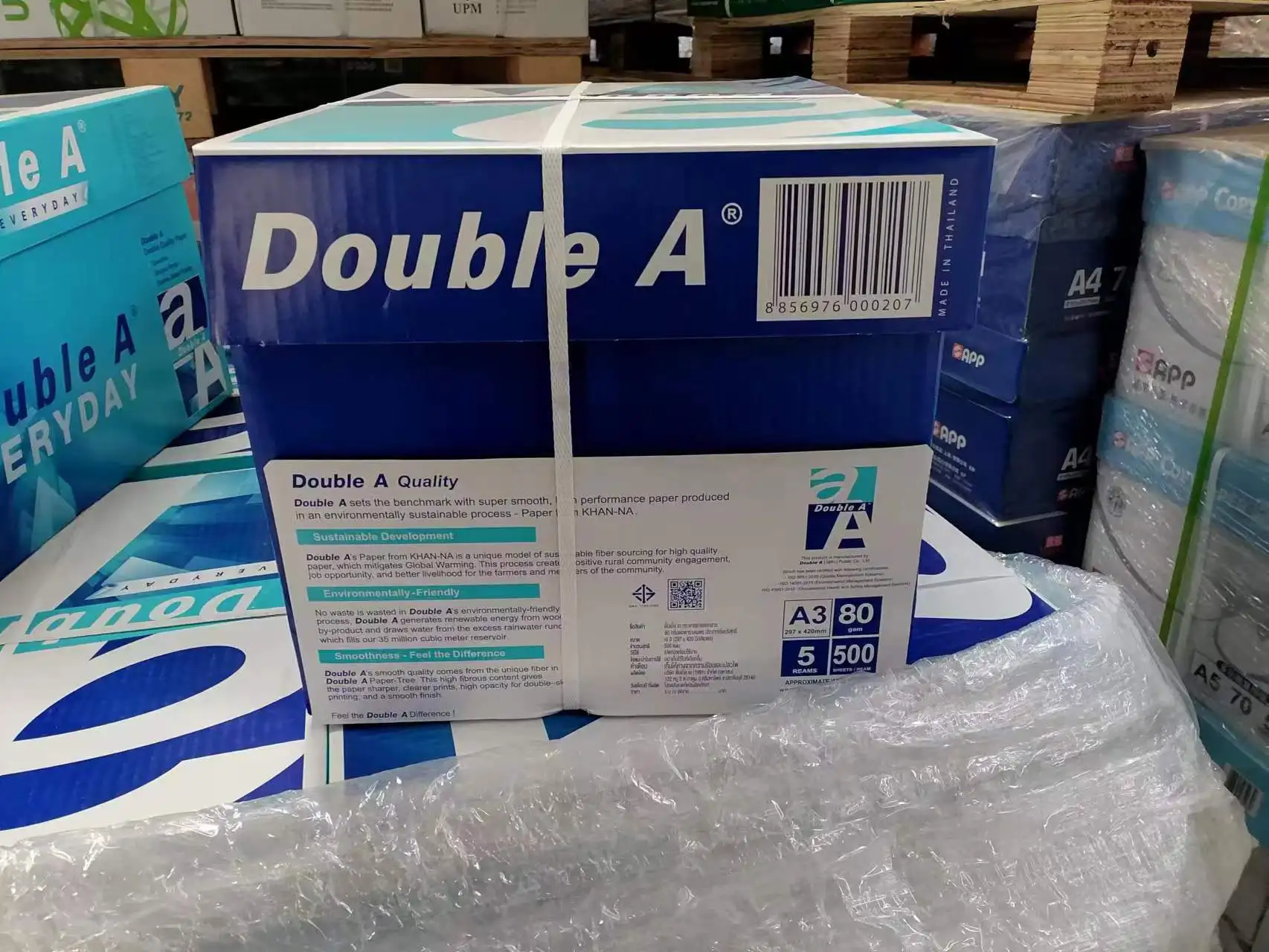 original Double A  A3  80GSM    BOX  A4 Paper Products available for sale at Low Factory Prices for Wholesale