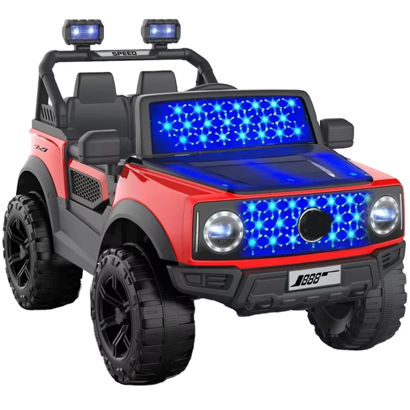 12V Unisex Ride-On Four-Wheel Electric Car Toy for Kids Multi-Function Plastic Battery Cheap Ride-On Toy for Children