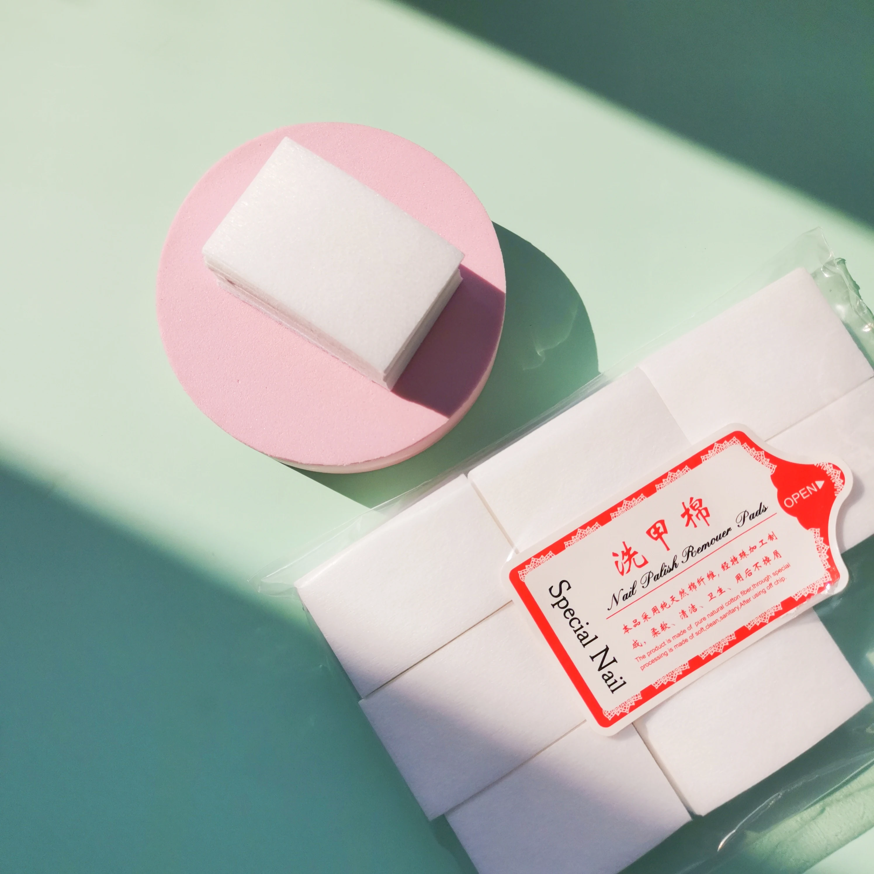 OEM nail polish remover cotton flannelette manicure special tool disposable cleaning scrub odorless nail wipes